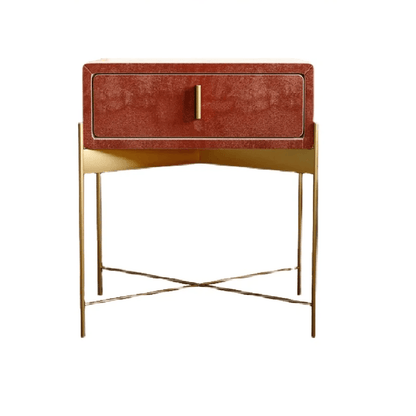 Sanja 1 - Drawer Velvet Nightstand