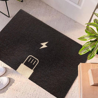 Time to Charge Greeting Rug
