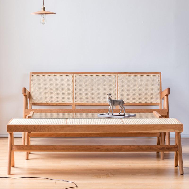 Uros Rattan Bench & Ottoman
