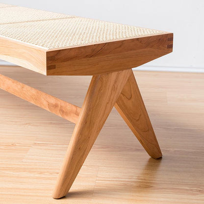 Uros Rattan Bench & Ottoman