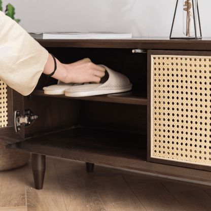 Vilmos Wooden Shoe Closet Bench