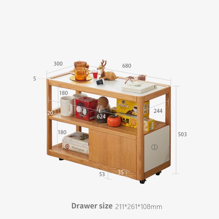 Zivko End Table with Wheels