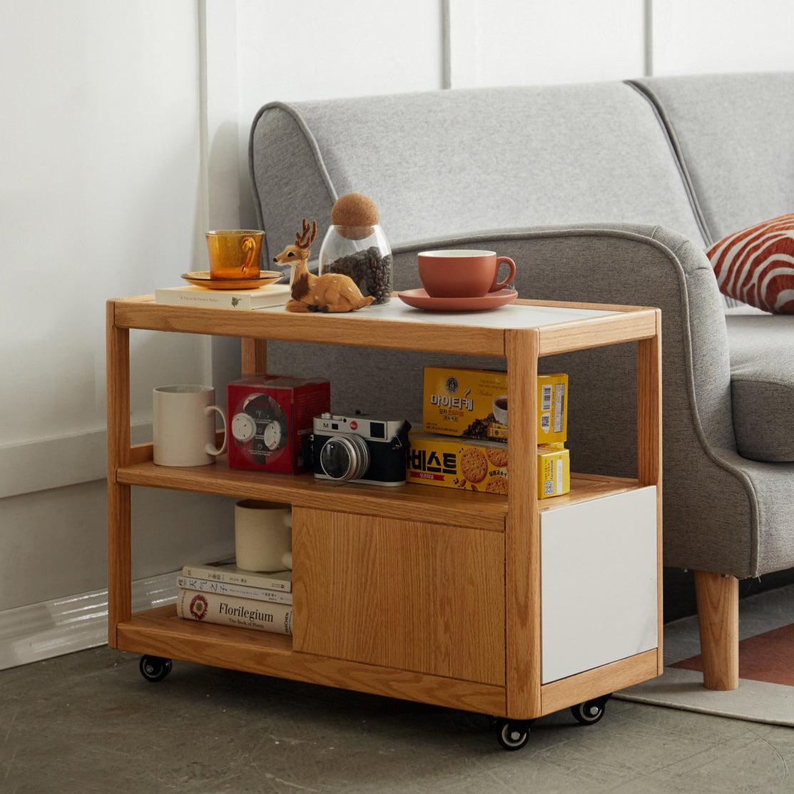Zivko End Table with Wheels