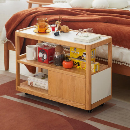 Zivko End Table with Wheels