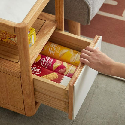 Zivko End Table with Wheels